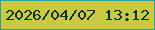 文字の大きさ：3、枠の色：28a2a0、背景の色：c9ca41、文字の色：0a332e 無料ブログパーツのブログ時計