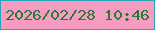 文字の大きさ：2、枠の色：28a5bb、背景の色：f69cc0、文字の色：237b3c 無料ブログパーツのブログ時計