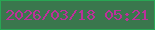 文字の大きさ：3、枠の色：28a754、背景の色：3a774d、文字の色：bc309a 無料ブログパーツのブログ時計