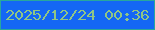 文字の大きさ：4、枠の色：28a79d、背景の色：1467f4、文字の色：90c685 無料ブログパーツのブログ時計