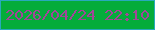 文字の大きさ：2、枠の色：28a9bc、背景の色：04ac3b、文字の色：a24698 無料ブログパーツのブログ時計