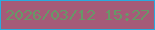 文字の大きさ：3、枠の色：28abde、背景の色：a55b78、文字の色：679867 無料ブログパーツのブログ時計