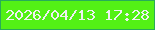 文字の大きさ：5、枠の色：28ac58、背景の色：53f115、文字の色：eef0f2 無料ブログパーツのブログ時計