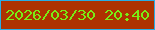 文字の大きさ：3、枠の色：28ade4、背景の色：ad3201、文字の色：79ec15 無料ブログパーツのブログ時計