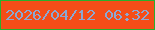 文字の大きさ：4、枠の色：28af2d、背景の色：f44d18、文字の色：8ba8d4 無料ブログパーツのブログ時計