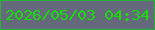 文字の大きさ：5、枠の色：28b03b、背景の色：65697c、文字の色：1adc05 無料ブログパーツのブログ時計