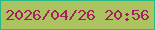 文字の大きさ：1、枠の色：28b887、背景の色：acc45f、文字の色：a3215f 無料ブログパーツのブログ時計