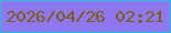 文字の大きさ：5、枠の色：28bad7、背景の色：8d78f2、文字の色：7e5b19 無料ブログパーツのブログ時計
