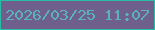 文字の大きさ：2、枠の色：28bea3、背景の色：6f5f8d、文字の色：5bb1bc 無料ブログパーツのブログ時計