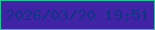 文字の大きさ：3、枠の色：28c29e、背景の色：4123a6、文字の色：0f3385 無料ブログパーツのブログ時計