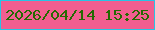 文字の大きさ：1、枠の色：28c4e5、背景の色：f25e90、文字の色：246a02 無料ブログパーツのブログ時計