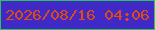 文字の大きさ：1、枠の色：28c55c、背景の色：4029c6、文字の色：df4a15 無料ブログパーツのブログ時計