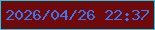 文字の大きさ：2、枠の色：28c5e0、背景の色：6e0a0c、文字の色：3d74ef 無料ブログパーツのブログ時計