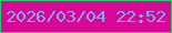 文字の大きさ：3、枠の色：28cc6d、背景の色：d90796、文字の色：81a8f6 無料ブログパーツのブログ時計