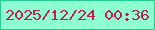 文字の大きさ：2、枠の色：28cd94、背景の色：8dffd1、文字の色：c61c56 無料ブログパーツのブログ時計