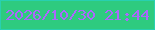 文字の大きさ：4、枠の色：28d0b0、背景の色：2ecb7f、文字の色：ac67fc 無料ブログパーツのブログ時計