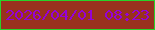 文字の大きさ：5、枠の色：28d229、背景の色：99311e、文字の色：9502d6 無料ブログパーツのブログ時計