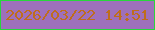 文字の大きさ：4、枠の色：28d63c、背景の色：9e70bb、文字の色：bf6d1c 無料ブログパーツのブログ時計