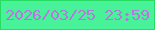文字の大きさ：5、枠の色：28db63、背景の色：47f298、文字の色：ba76de 無料ブログパーツのブログ時計