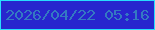 文字の大きさ：2、枠の色：28ddfd、背景の色：2726ce、文字の色：3479c2 無料ブログパーツのブログ時計
