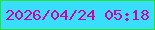 文字の大きさ：4、枠の色：28e12e、背景の色：39defc、文字の色：cf00ae 無料ブログパーツのブログ時計