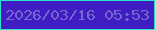 文字の大きさ：4、枠の色：28e5c9、背景の色：401dc2、文字の色：7369d0 無料ブログパーツのブログ時計