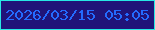 文字の大きさ：5、枠の色：28e8e4、背景の色：201479、文字の色：246bff 無料ブログパーツのブログ時計