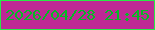 文字の大きさ：3、枠の色：28e946、背景の色：be2995、文字の色：06ba25 無料ブログパーツのブログ時計