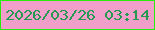 文字の大きさ：4、枠の色：28ec0a、背景の色：f19eca、文字の色：259950 無料ブログパーツのブログ時計