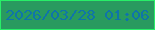 文字の大きさ：2、枠の色：28ee68、背景の色：299a5f、文字の色：0f74a9 無料ブログパーツのブログ時計