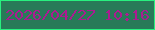 文字の大きさ：3、枠の色：28f07f、背景の色：287a58、文字の色：ab1b91 無料ブログパーツのブログ時計