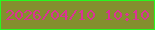 文字の大きさ：5、枠の色：28f620、背景の色：848f2e、文字の色：da3394 無料ブログパーツのブログ時計
