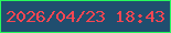 文字の大きさ：5、枠の色：28f75c、背景の色：204e6f、文字の色：f94652 無料ブログパーツのブログ時計