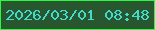 文字の大きさ：5、枠の色：28f941、背景の色：28562f、文字の色：42dacd 無料ブログパーツのブログ時計
