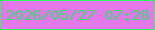 文字の大きさ：2、枠の色：28fa66、背景の色：e478e8、文字の色：39dc76 無料ブログパーツのブログ時計