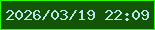 文字の大きさ：5、枠の色：28fe08、背景の色：135507、文字の色：bbe4ea 無料ブログパーツのブログ時計
