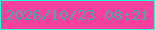 文字の大きさ：1、枠の色：28feda、背景の色：f7419f、文字の色：51a5a4 無料ブログパーツのブログ時計