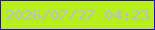 文字の大きさ：5、枠の色：2901da、背景の色：b6f018、文字の色：b8bdd9 無料ブログパーツのブログ時計
