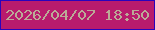 文字の大きさ：3、枠の色：2903bc、背景の色：b81b6d、文字の色：bbaa97 無料ブログパーツのブログ時計