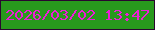 文字の大きさ：3、枠の色：29062f、背景の色：28991d、文字の色：ec1dd8 無料ブログパーツのブログ時計