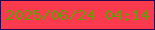 文字の大きさ：4、枠の色：29074f、背景の色：fb3b4d、文字の色：68990b 無料ブログパーツのブログ時計