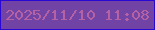 文字の大きさ：1、枠の色：2908d3、背景の色：7143a4、文字の色：b562a4 無料ブログパーツのブログ時計