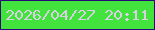 文字の大きさ：1、枠の色：290977、背景の色：43e33e、文字の色：dad0e3 無料ブログパーツのブログ時計