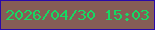 文字の大きさ：3、枠の色：2909aa、背景の色：855d56、文字の色：16da63 無料ブログパーツのブログ時計