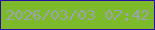 文字の大きさ：3、枠の色：290ca1、背景の色：7dba2b、文字の色：9ca2af 無料ブログパーツのブログ時計