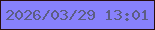 文字の大きさ：4、枠の色：290e0e、背景の色：8881fc、文字の色：5c5d83 無料ブログパーツのブログ時計