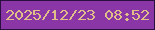 文字の大きさ：5、枠の色：291041、背景の色：8b36a7、文字の色：dfbe8a 無料ブログパーツのブログ時計