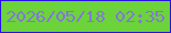 文字の大きさ：3、枠の色：2910e4、背景の色：6cd33b、文字の色：8277d9 無料ブログパーツのブログ時計