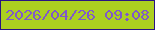 文字の大きさ：4、枠の色：291483、背景の色：acd020、文字の色：8059c9 無料ブログパーツのブログ時計