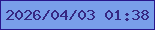 文字の大きさ：3、枠の色：29168c、背景の色：799fea、文字の色：362883 無料ブログパーツのブログ時計